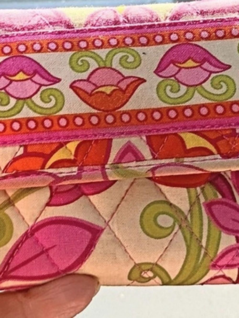 Vera Bradley Floral Wallet in Pink & Green